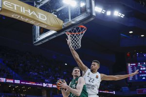 Trečioji iš eilės „Žalgirio“ nesėkmė Eurolygoje: nuo „Real“ smūgio neišgelbėjo taškų mašina S. Francisco