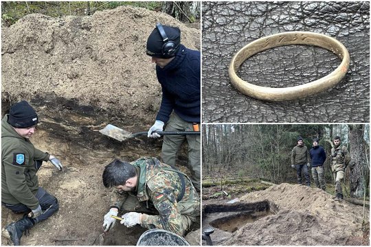 Netikėtas radinys pasienyje: šalia atkastų vokiečių karių palaikų – ir jautrios detalės