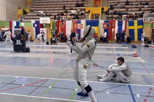 Niurnberge – Europos jaunių konfederacijos rapyros etapas: D. Juras prasimušė tarp 16 geriausiųjų