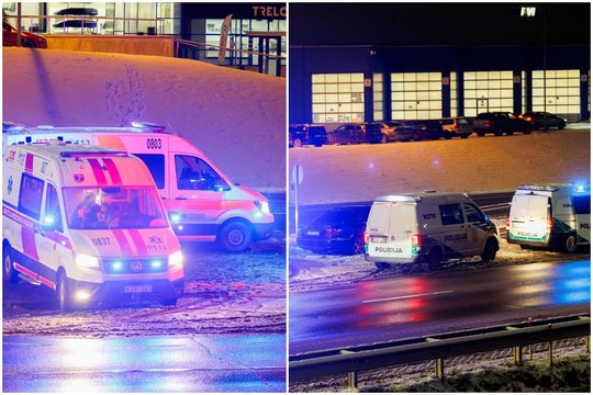 Vilniaus pakraštyje sustojo vairuotojo širdis – automobilis nuskriejo nuo kelio, sulėkė visos tarnybos