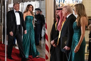 Iš Melanios Trump – žinutė Saudo Arabijos sosto įpėdiniui: nustebino aprangos pasirinkimu
