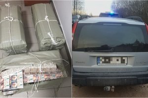 Dėl baltarusiškų cigarečių sučiuptas šalčininkietis – girtas ir beteisis, jo automobilis – neregistruotas ir neapdraustas