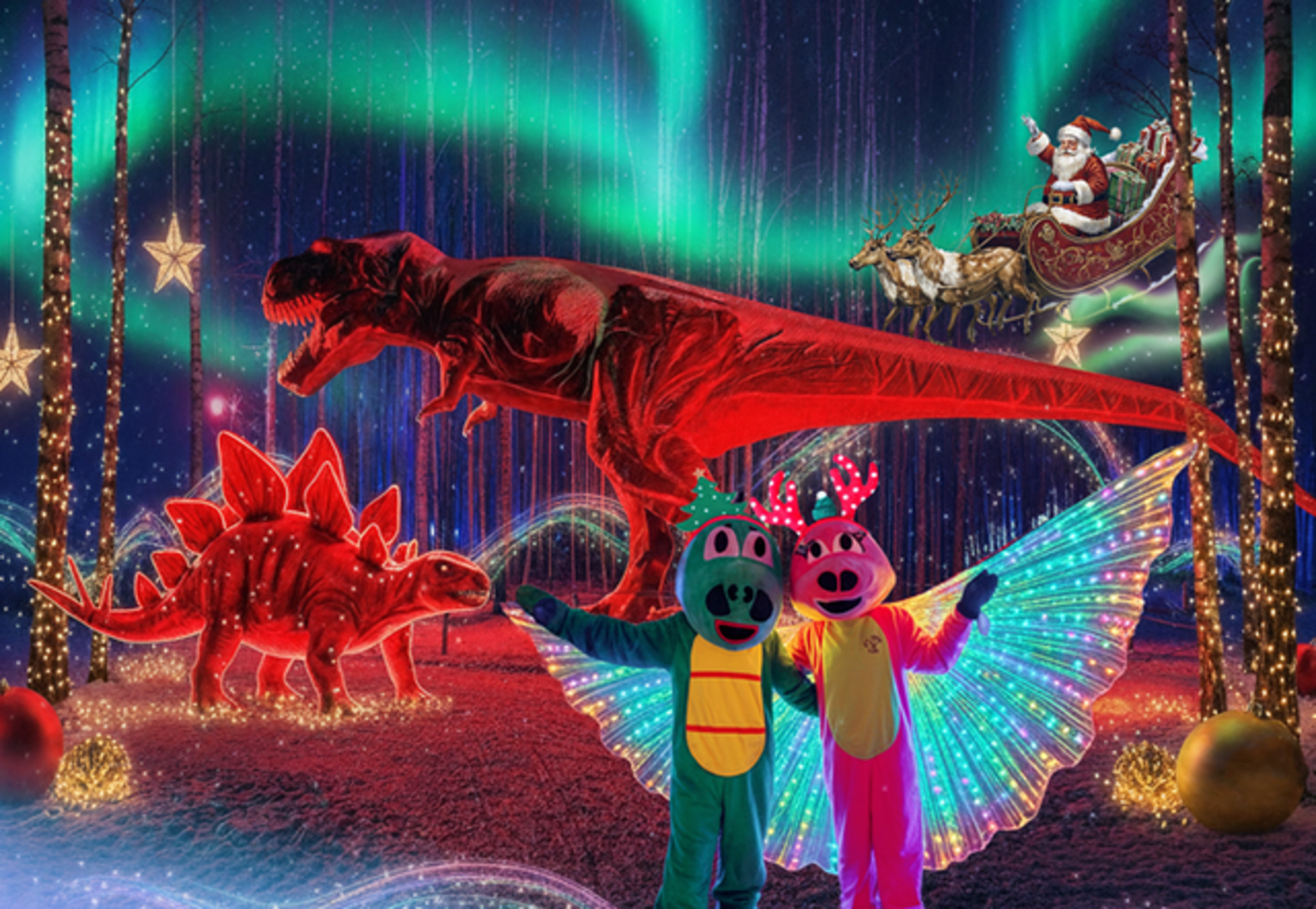  Patirkite kalėdinį stebuklą – po šiaurės pašvaiste „Dino parke“!