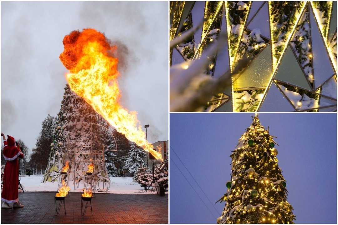 Kauno rajono Kalėdų eglė<br>Lrytas koliažas