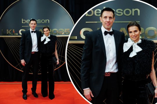 Raudonuoju kilimu žengusios M. Lukauskio žmonos Jurgitos įvaizdis atėmė žadą: puošė profesionalai