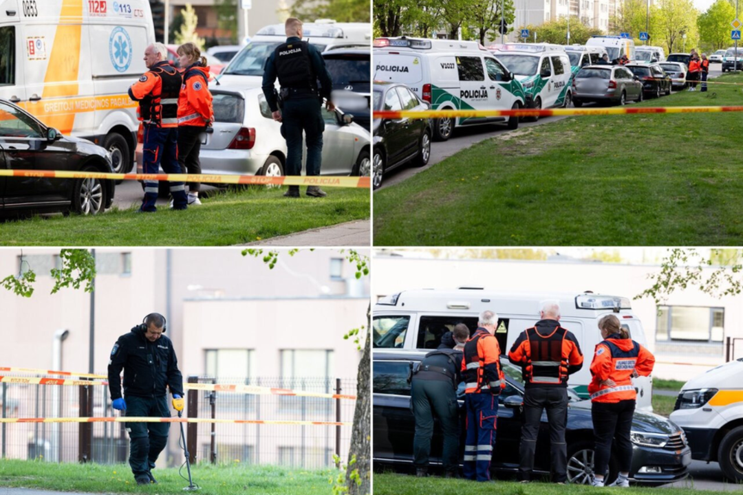 Vilniuje rastas vyras su šautine žaizda<br>Lrytas koliažas