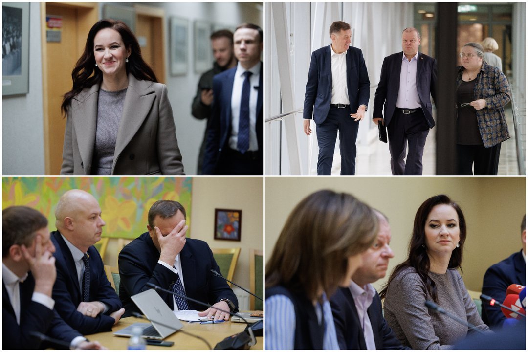 Premjerė atsakė į opozicijos kritiką dėl kontrabandinių balionų<br>Lrytas koliažas