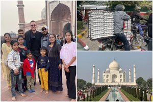 Viduryje autostrados paliktas autobusas ir karvių pašerti sustojęs taksistas: papasakojo apie Indijoje lydėjusius nuotykius