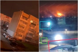 Rusijoje – sprogimų banga: pranešama apie ataką ir gaisrą chemijos gamykloje