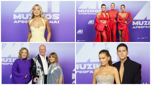 Praūžė pirmieji M1 muzikos apdovanojimai: pamatykite geriausius kadrus iš mėlynojo kilimo