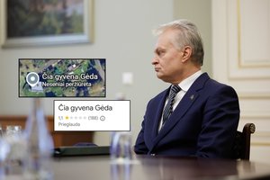 Žemėlapių programėlėje – akibrokštas G. Nausėdai: jo namas pervadintas į „Čia gyvena Gėda“