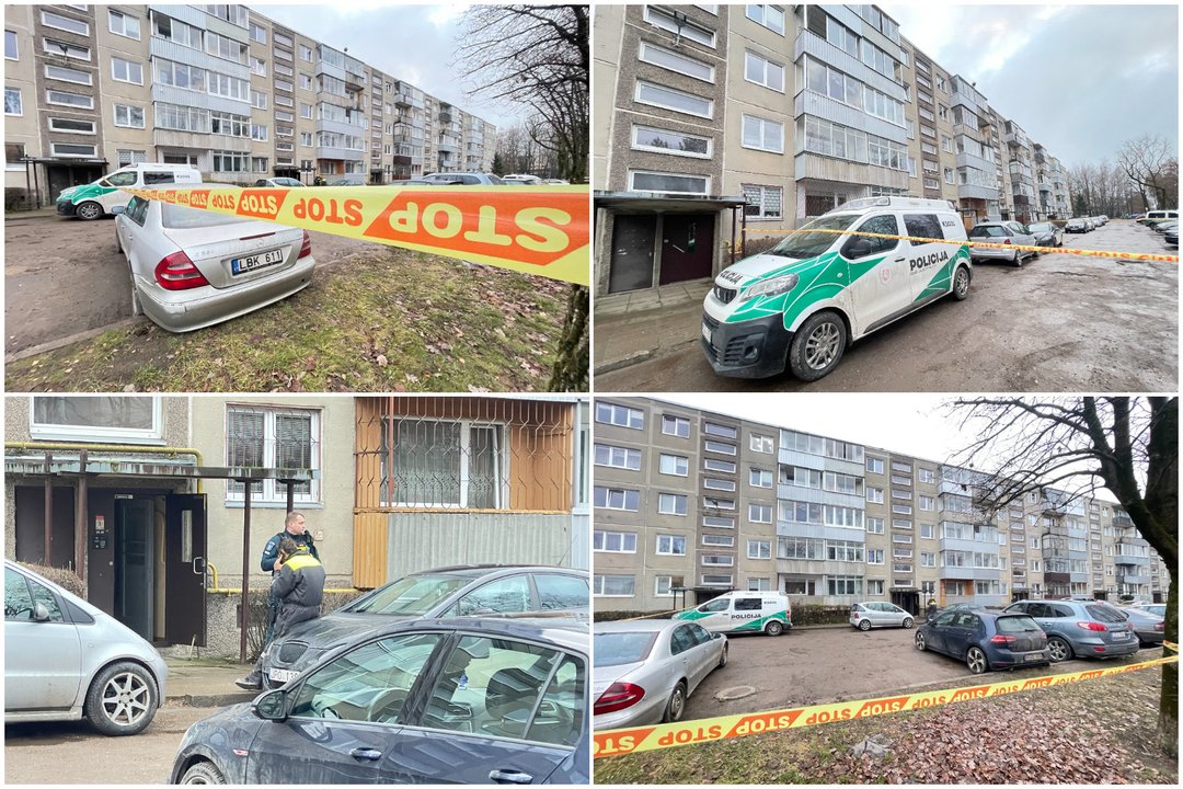 Kaune rastas jaunos moters kūnas su smurto žymėmis: užfiksavo kadrus iš įvykio vietos<br>Lrytas koliažas