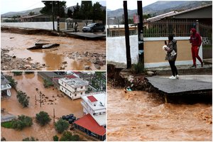 Turistų pamiltą Graikiją talžė audra: tvino keliai, uždarytos mokyklos