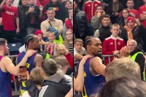 Vidurinį pirštą „Crvena Zvezda“ fanams rodęs K. Punteris paaiškino tokio poelgio motyvus