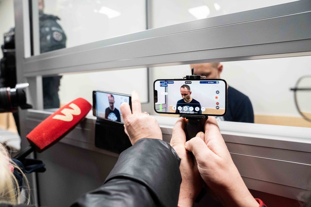  B.Mikutavičius atvežtas į teismą.<br>G.Bitvinsko nuotr.