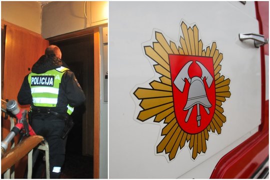 Vilniuje sulaužyta ir padegta gipsinė laiptinės pertvara