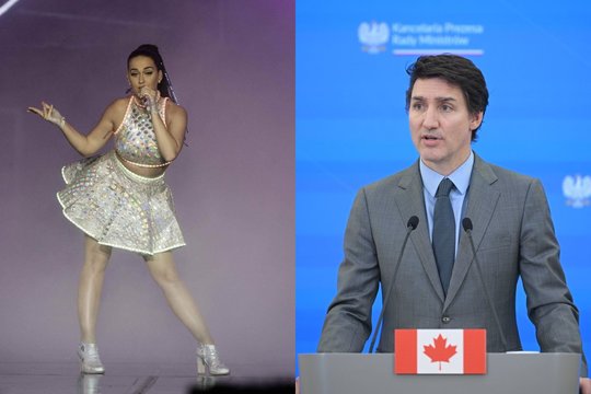 Dainininkė Katy Perry ir buvęs Kanados premjeras paviešino žinutę apie savo romantiškus santykius