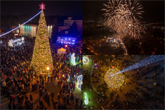  Fejerverkų ir magijos fone sutvisko Utenos žaliaskarė: sukūrė ypatingą nuotaiką visam gruodžiui