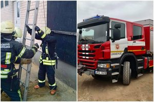 Iš degančio buto Ukmergėje išgelbėta neįgali moteris