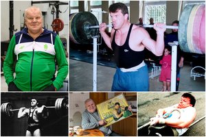 70-metį paminėjęs galiūnas sapnuose vis dar kilnoja svarmenis: „Žmona nušvito, kai padėjau tašką“