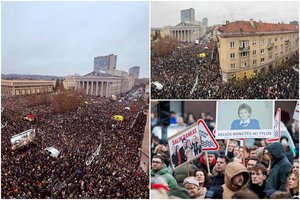 Po Seimo langais – per 10 tūkst. žmonių: žiniasklaidos laisvės gynėjai siuntė žinią G. Nausėdai