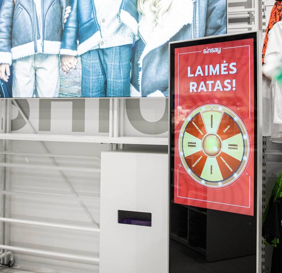  Laimės ratas SINSAY parduotuvėje.