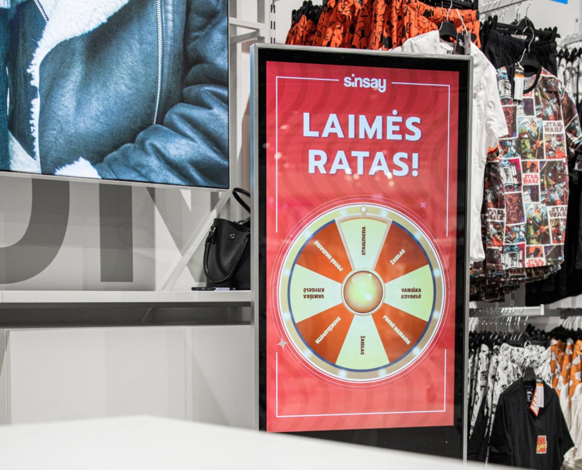  Laimės ratas SINSAY parduotuvėje.