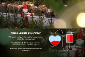 Viena laukiamiausių metų akcijų: kraujo donorams – miškininkų kalėdinės dovanos