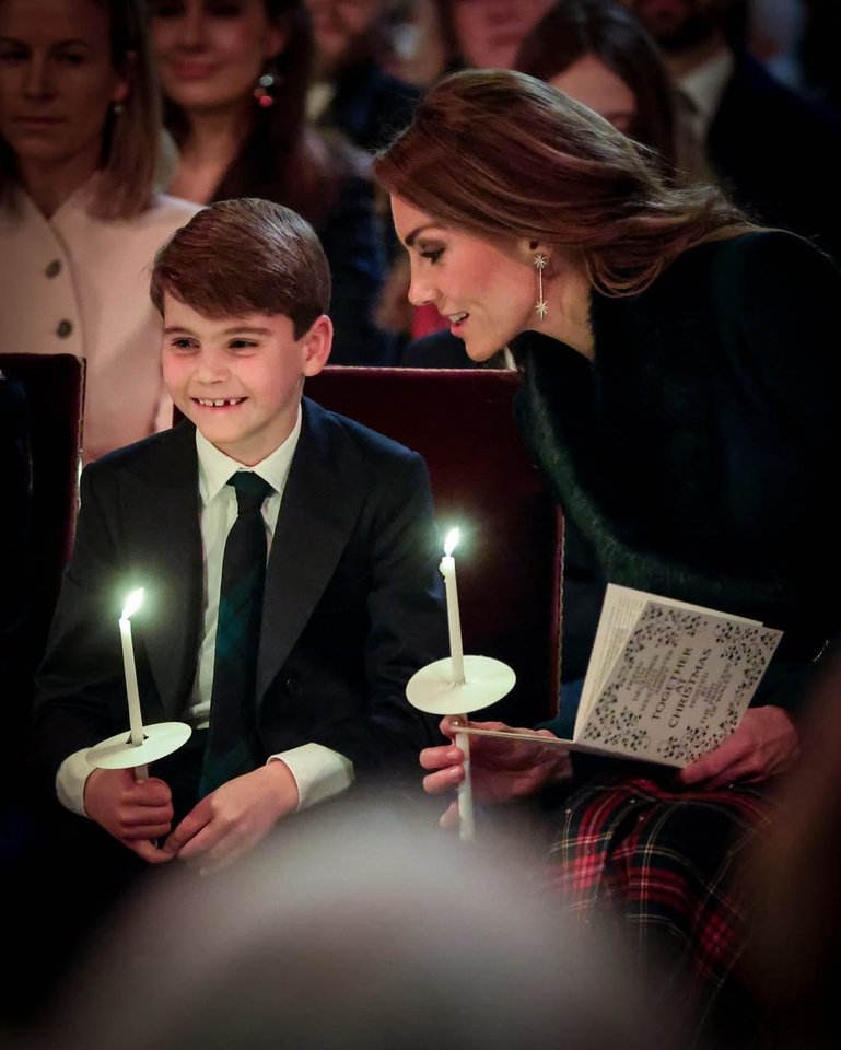 Catherine Middleton ir princas Louisas.<br>Instagramo nuotr.