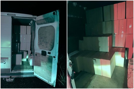 Telšiškio vairuojamame furgone „Peugeot Boxer“ – 140 dėžių nelegalių cigarečių „Rothmans“
