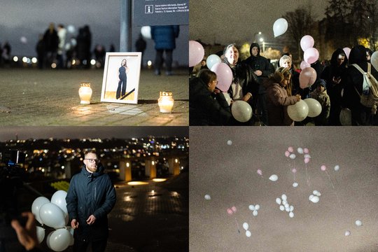 Į dangų kylant rožiniams balionams – jautrūs nužudytosios vaikino žodžiai: perdavė tėvų padėką