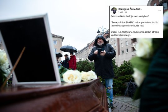 „Seimo valkata laidoja savo vertybes?“: R. Žemaitaitis viešai užsipuolė E. Gentvilą