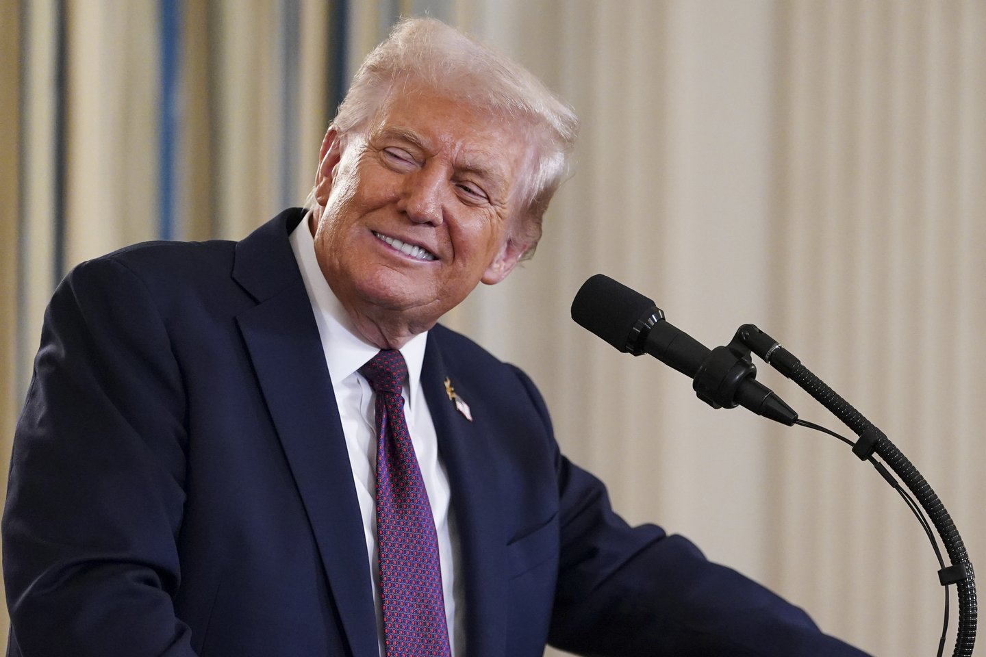 D.Trumpo ir B.Netanyahu spaudos konferencija.<br>EPA-ELTA nuotr.