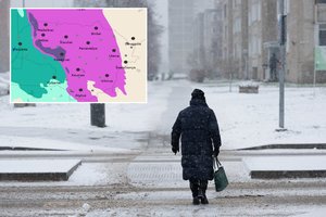 Savaitgalį dalį Lietuvos nubalins sniegas, paspaus šaltukas, o po jo – vėl permainos
