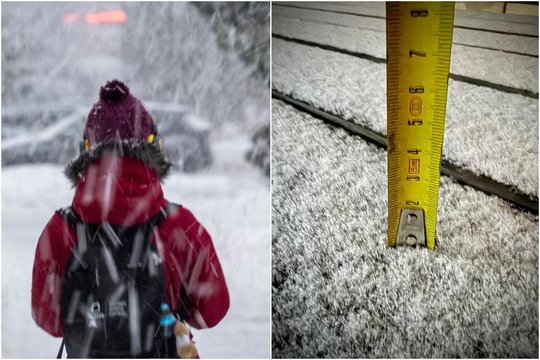 Žiema trumpam priminė apie save: dalyje Lietuvos pasirodė sniegas