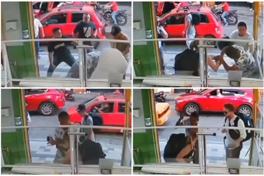 Vaizdo įrašas pribloškė žmones: neįtikėtina, kaip pasielgė vyras, kol jo moteris grūmėsi su ginkluotu plėšiku