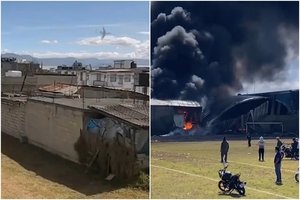 Mirtina lėktuvo avarija Meksikoje: dideliu greičiu rėžėsi į žemę