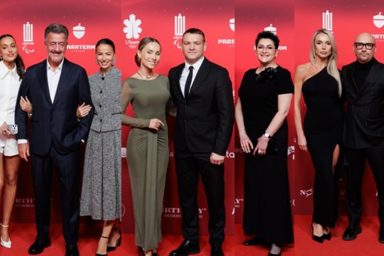 Į iškilmingus Lietuvos sporto apdovanojimus plūdo išsipuošę garsūs svečiai