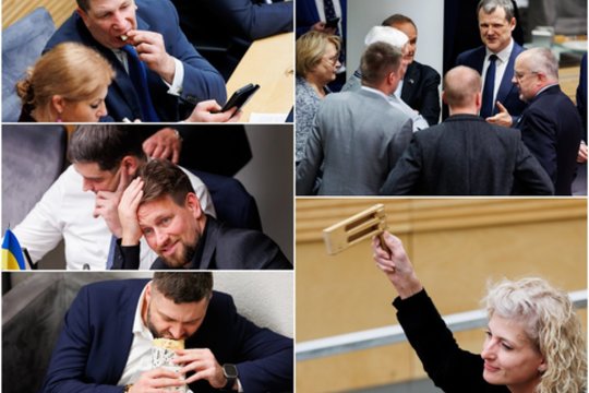 Stumiant LRT pataisas – nuovargis politikų veiduose: užfiksavo naktinį Seimo posėdį