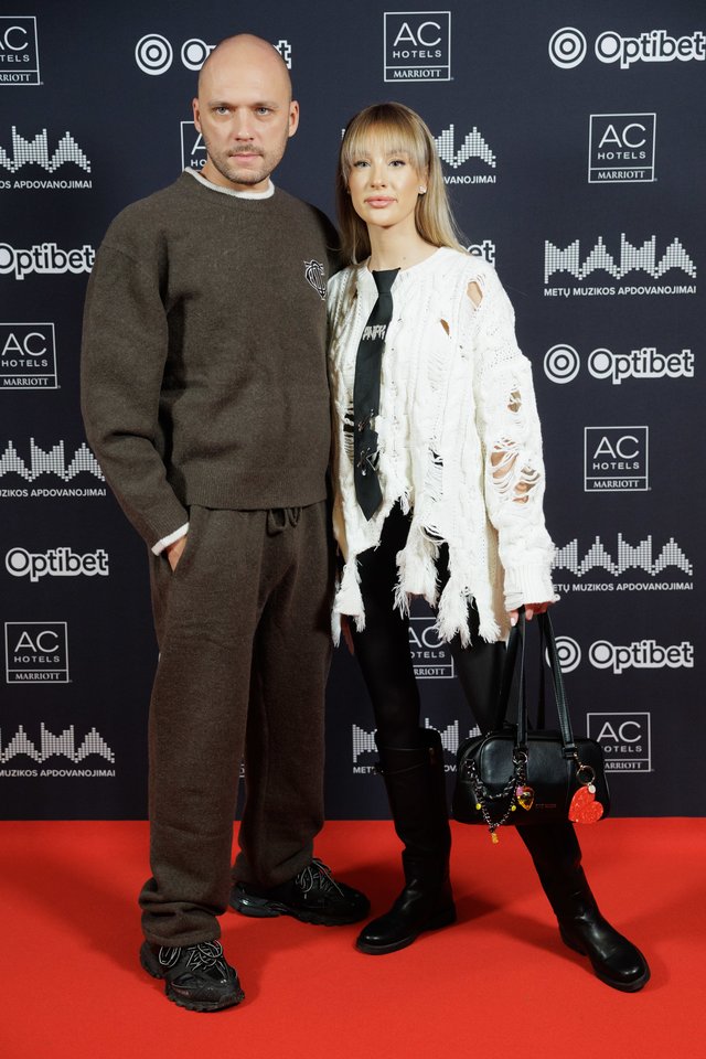 Adriana Ramonaitė-Adrina su mylimuoju.<br>V. Skaraičio nuotr.