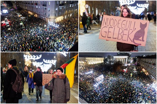 Minios ir laužai: kadruose – dar vieno milžiniško protesto akimirkos