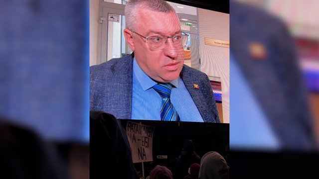Šalia Seimo – susirinkusiųjų aistros: politikų pasisakymus ekrane pasitiko riksmais