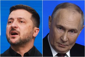 V. Zelenskis atkirto V. Putinui dėl įžūlaus reikalavimo rinkimams Ukrainoje