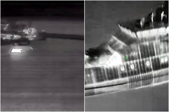 Ukraina vėl smogė beveik už 2 tūkst. kilometrų: kliuvo rusų karo laivui ir „Lukoil“ platformai