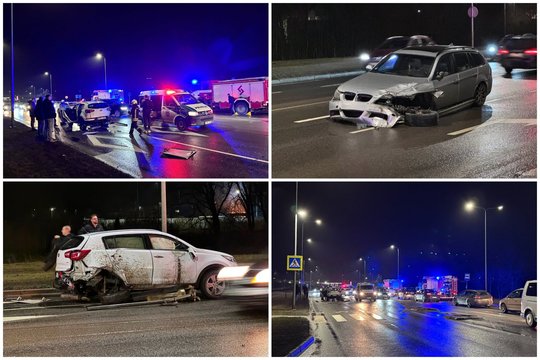 Smarki BMW avarija Kaune: sulėkė visos tarnybos