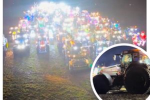 Ūkininkai laukuose įžiebė neeilinę Kalėdų eglę: nuo tokio vaizdo nuščiuvo net užsieniečiai