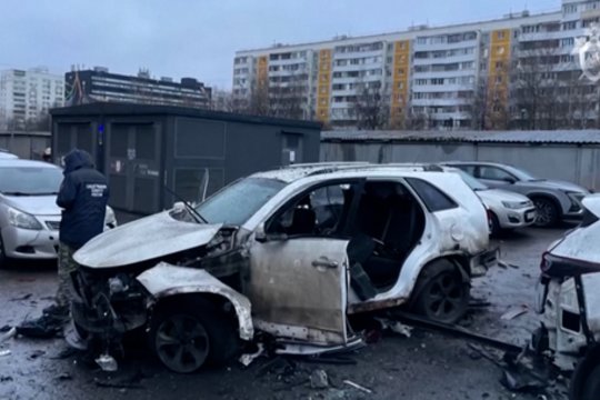 Vaizdai po automobilio sprogimo Maskvoje: žuvo aukšto rango generolas