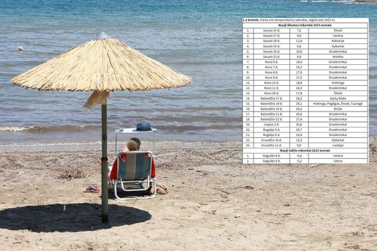 Lietuvoje per metus – net 25 temperatūros rekordai: išvardijo karščiausius miestus