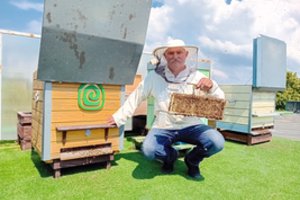 40 metų dirbęs darbuotojas ant gamyklos stogo ėmė bitininkauti – išėjęs į pensiją toliau prižiūri bites