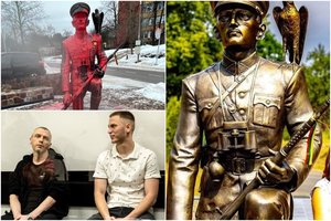 Rusijos GRU užverbuotiems vandalams – nuosprendis už A. Ramanausko-Vanago paminklo išniekimą: trijulė siunčiama į kalėjimą